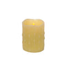 LED Wax Dripping Pillar Candle (Set of 4) 3"Dx4"H Wax/Plastic - 2 C Batteries Not Incld.