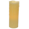 LED Wax Dripping Pillar Candle (Set of 3) 3"Dx8"H Wax/Plastic - 2 C Batteries Not Incld.