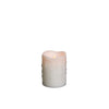 LED Wax Dripping Pillar Candle (Set of 4) 3"Dx4"H Wax/Plastic - 2 C Batteries Not Incld.