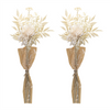Bleached Chrysanthemum Bouquet (Set of 2) 27”H Plastic