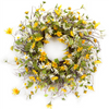Daisy Wreath 24"D Polyester