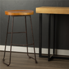 Wood Stool 30.5"H Wood/Metal