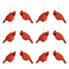 Cardinal Ornament (Set of 12) 4"H Glass