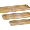 Tray (Set of 6) 12.5"L, 15.75"L, 19.25"L Wood