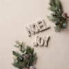 Beaded Wood Design Noel and Joy Sentiment (Set of 2)