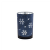 Frosted Votive Candle Holder with Snowflake Design (Set of 2)