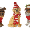 Winter Dog Figurine with Hat and Sweater Accent (Set of 6)