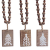 Tree Plaque Ornament (Set of 6) 13”H Wood