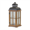 Lantern (Set of 2) 15.5"H, 19.25"H Wood/Metal