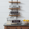 Reversable Sign with Stand (Set of 4) 12.75"L x 4.75"H Iron