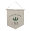 Christmas Banner (Set of 2) 11.25"L x 11.75"H Canvas/Wood