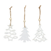 Tree Ornament (Set of 9) 3”H Wood