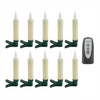 FIA Flame Candle Clip/Suction Cup/Holder (Set of 10) w/Remote 4”H Plastic 1 AAA Battery Not Included