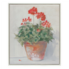 Framed Potted Geranium Print (Set of 2) 10.5"L x 12.5"H MDF/Plastic/Paper