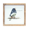 Framed Bird Print (Set of 4) 9.5”SQ MDF/Wood