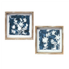 Framed Floral Print (Set of 6) 8”SQ MDF
