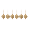 Onion Ornament (Set of 6) 3.25"D x 5.5"H Jute