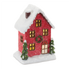LED House (Set of 2) 5.75"H, 6"H Resin 2 AA Batteries, Not Included