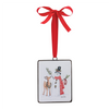 Snowman and Deer Ornament (Set of 12) 5.25”H Iron