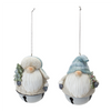 Gnome/Bell Ornament (Set of 12) 4.25”H Resin