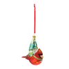 Gnome and Cardinal Ornament (Set of 6) 4.5”H Glass