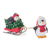 Playful Penguins with Sled Figurine (Set of 2)
