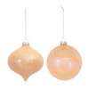 Ornament (Set of 6) 4”D Glass