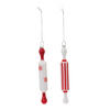 Rolling Pin Ornament (Set of 12) 7.5”H Glass