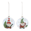 Gnome Ball Ornament (Set of 12) 4”D Glass