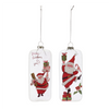 Santa Ornament (Set of 12) 6”H Glass