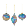 Ornament (Set of 6) 4.75"H, 4.75"H, 7"H Glass
