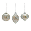 Ornament (Set of 6) 4.75"H, 4.75"H, 6"H Glass