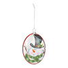 Snowman Disc Ornament (Set of 12) 5”H Glass
