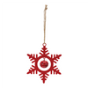 Snowflake Ornament w/Bell (Set of 12) 6.5”H Iron