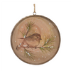 Bird Disc Ornament (Set of 12) 4”H Wood