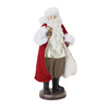 Flocked Santa Figurine with Toy Accents (Set of 2)
