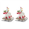 Geese on Sled (Set of 4) 5.25”H Resin