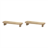 Tray (Set of 2) 16"L x 6.5"W x 2.75"H Wood