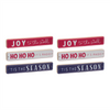 Christmas Sign (Set of 6) 12"L x 2"H MDF/Iron