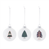 Ornament (Set of 6) 3”D Glass