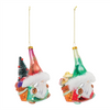 Gnome Ornament (Set of 6) 5.25”H Glass