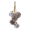 Bell And Pine Cone Ornament (Set of 6) 14”H Iron/Cone