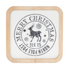Christmas Mail Stamp Plaque (Set of 12) 5”SQ MDF/Wood