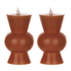Simplux LED Designer Candle w/4 and 8 Hr Timer (Set of 2) 3.5" x 5.5"H Wax/Plastic (Requires 2 AA Ba