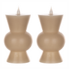 Simplux LED Designer Candle w/4 and 8 Hr Timer (Set of 2) 3.5" x 5.5"H Wax/Plastic (Requires 2 AA Ba