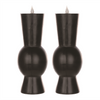 Simplux LED Designer Candle w/4 and 8 Hr Timer (Set of 2) 3.5" x 9.25"H Wax/Plastic (Requires 2 AA B