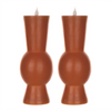 Simplux LED Designer Candle w/4 and 8 Hr Timer (Set of 2) 3.5" x 9.25"H Wax/Plastic (Requires 2 AA B
