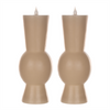 Simplux LED Designer Candle w/4 and 8 Hr Timer (Set of 2) 3.5" x 9.25"H Wax/Plastic (Requires 2 AA B