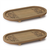 Tray (Set of 2) 14.25"L x 7.25"W x 1.75"H Wood/MDF
