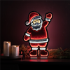 Santa Infinity Light 22.5”H Acrylic UL Plug Included